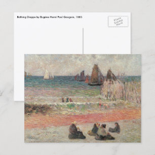 Bathing Dieppe van Paul Gauguin, fijne kunst Briefkaart