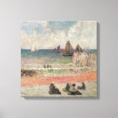 Bathing Dieppe van Paul Gauguin,  fijne kunst Canvas Afdruk (Voorkant)