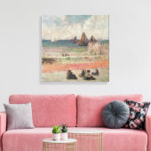 Bathing Dieppe van Paul Gauguin,  fijne kunst Canvas Afdruk (Insitu (Woonkamer))