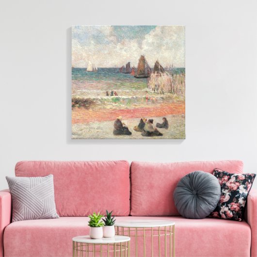 Bathing Dieppe van Paul Gauguin,  fijne kunst Canvas Afdruk (Insitu (Woonkamer))
