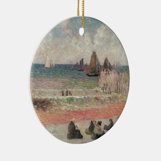 Bathing Dieppe van Paul Gauguin, fijne kunst Keramisch Ornament (Rechts)