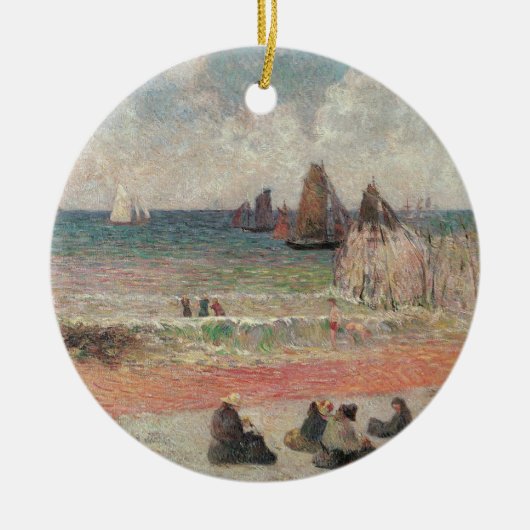 Bathing Dieppe van Paul Gauguin, fijne kunst Keramisch Ornament (Voorkant)