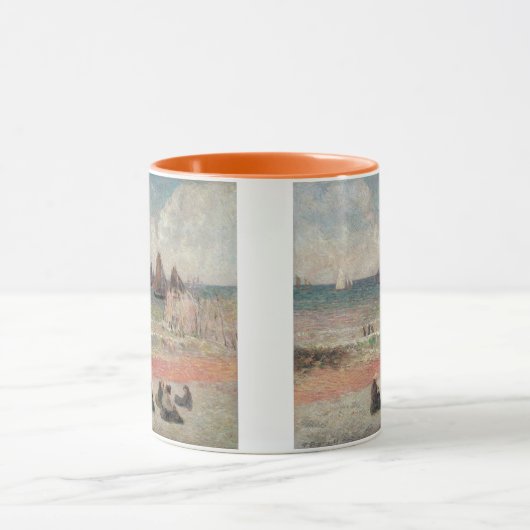 Bathing Dieppe van Paul Gauguin, fijne kunst Mok (Midden)