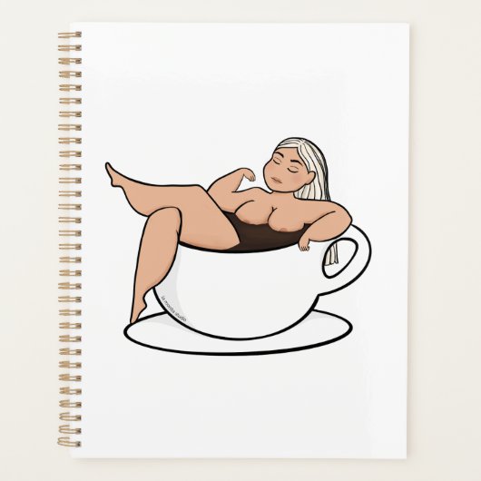 Bathing in coffee - Cute and curvy Planner (Voorkant)
