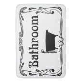 Bathmat badkamer , zwart wit badmat (Voorkant Verticaal)