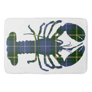 Bathmat blauw Nova Scotia Tartanlobster Badmat