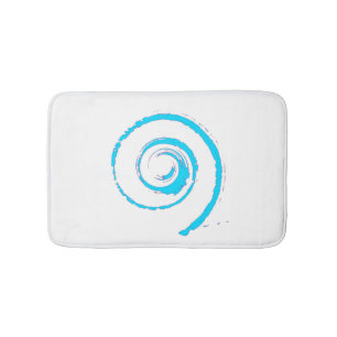 Bathmat met abstract zee scheluwtouw badmat