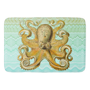 Bathmat Retro Gold Octopus pastelgolf Badmat