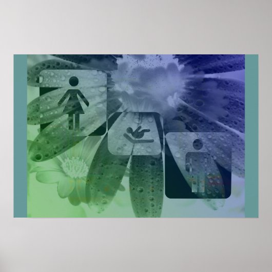 Bathroom Art Poster (Voorkant)