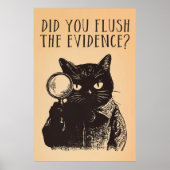 Bathroom Cat Detective Poster (Voorkant)