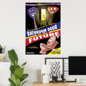 Bathroom deur naar het toekomstige Poster (Thuiskantoor)
