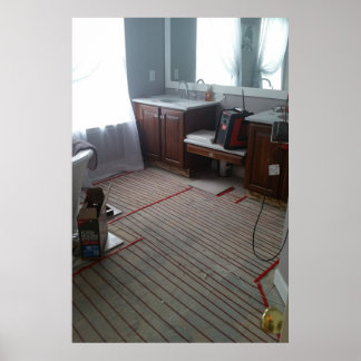 Bathroom DIY Verwarmde vloer Poster
