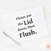 Bathroom Flush Vierkante Sticker (Envelop)