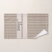 Bathroom-handdoeksets Bruin Stripe Bad Handdoek (Handdoek)
