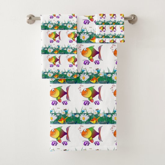 Bathroom-handdoeksets Vissen Bad Handdoek (Insitu)