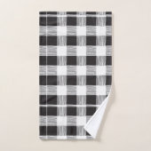 Bathroom-handdoeksets, zwart en wit, geplakt bad handdoek (Handdoek)