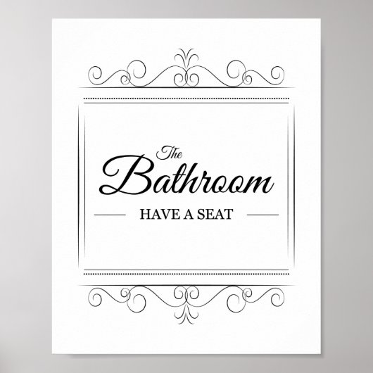 Bathroom heeft een badkamer met een stoel poster (Voorkant)