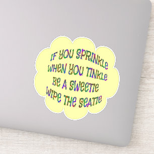 Bathroom Humor Wees lief Stickers