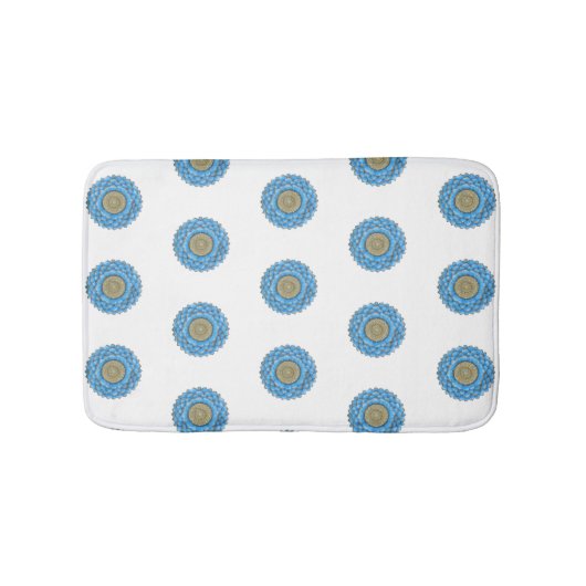 Bathroom mat with hand- drawn mandala design (Voorkant)