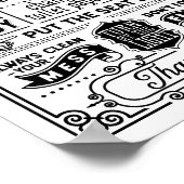 Bathroom Rules Modern Poster (Hoek)