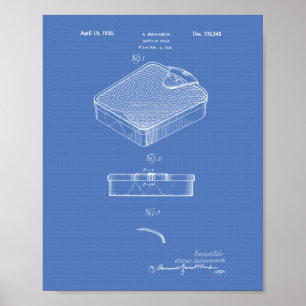 Bathroom Scale 1938 Patent Art Blueprint Poster