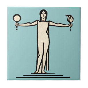 Bathroom Tile  Frans Art Deco Tegeltje