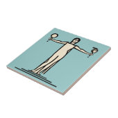 Bathroom Tile  Frans Art Deco Tegeltje (Zijkant)