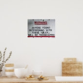 Bathroom Toilet Rules and Warning Poster (Keuken)