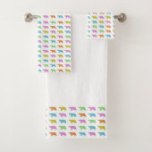 Bathroom Towel Set - Polar Bear Pattern (En situation)
