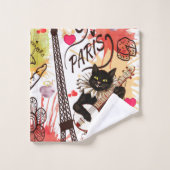 Bathroom Towel Set Valentijnsdag, Parijs Frankrijk Bad Handdoek (Wasdoekje)