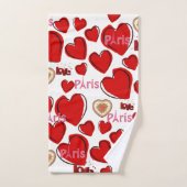 Bathroom Towel Set Valentijnsdag, Parijs Frankrijk Bad Handdoek (Handdoek)