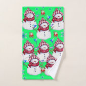 Bathroom Towel Sets Christmas Snowman Santa (Serviette à main)