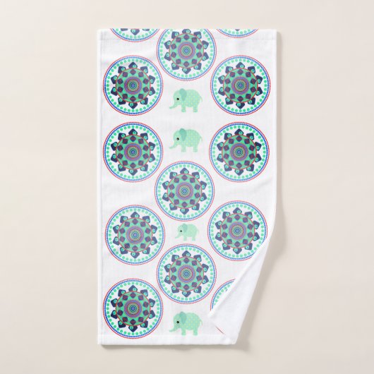Bathroom Towel sets Elephant Mandala Bad Handdoek (Handdoek)