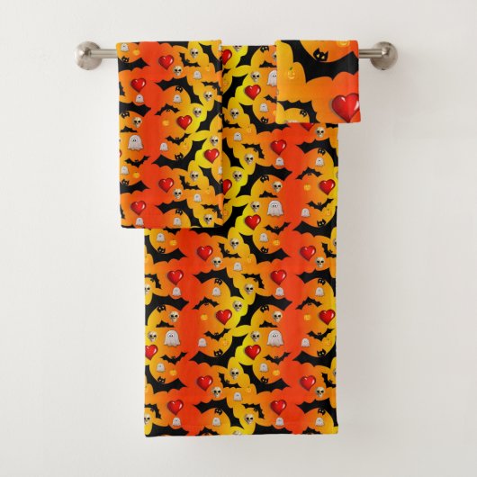 Bathroom Towel sets Halloween Bad Handdoek (Insitu)