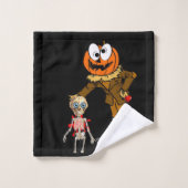 Bathroom Towel sets Halloween, pompoen Bad Handdoek (Wasdoekje)