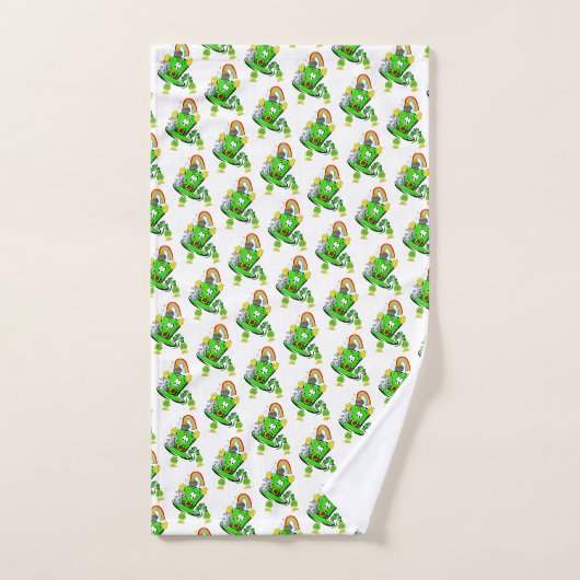 Bathroom Towel Sets Happy St. Patrick's Day Rabbit (Serviette à main)