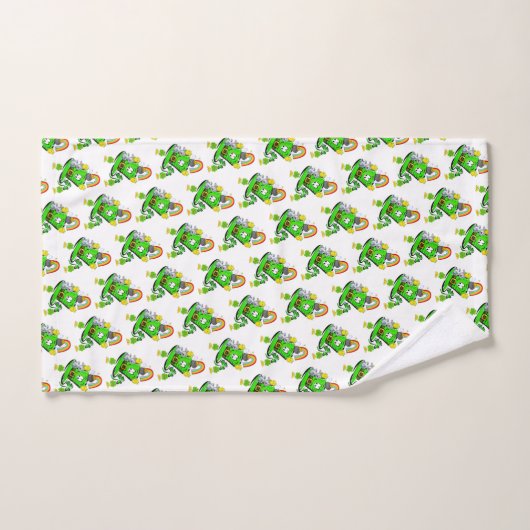 Bathroom Towel Sets Happy St. Patrick's Day Rabbit (Serviette à main)