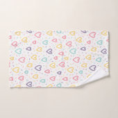 Bathroom Towel Sets Valentine's Day Colorful Heart (Serviette à main)