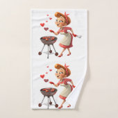 Bathroom Towel Sets Valentine's Day Cooking Hearts (Serviette à main)