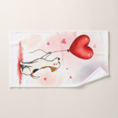 Bathroom Towel Sets Valentine's Day Dog Red Heart (Serviette à main)