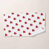 Bathroom Towel Sets Valentine's Day Red Hearts (Serviette à main)