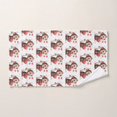 Bathroom Towel Sets Valentine's Monkey Red Heart (Serviette à main)