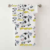Bathroom Towel stelt Koe Mouse Mice Cheese in Bad Handdoek (Insitu)