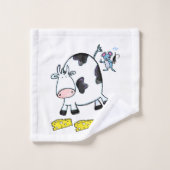Bathroom Towel stelt Koe Mouse Mice Cheese in Bad Handdoek (Wasdoekje)
