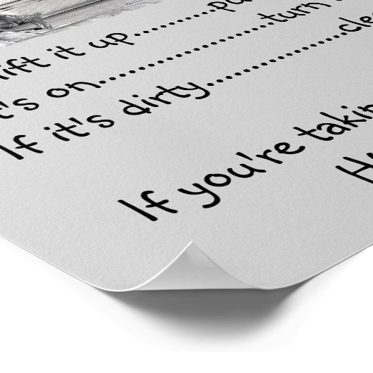 Bathroomregels voor voetbath Tub Poster (Hoek)