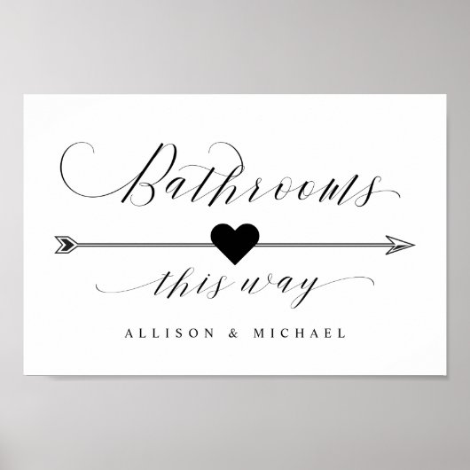 Bathrooms Dit is het Manuscript Directe Pijl Teken Poster (Voorkant)