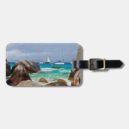 Baths, Virgin Gorda, Britse Maagdeneilanden Bagagelabel (Voorkant horizontaal)