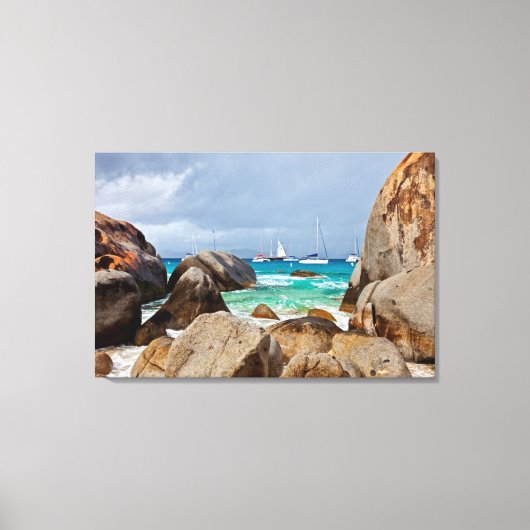 Baths, Virgin Gorda, Britse Maagdeneilanden Canvas Afdruk (Voorkant)