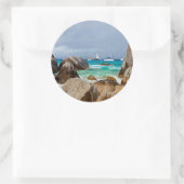 Baths, Virgin Gorda, Britse Maagdeneilanden Ronde Sticker (Tas)