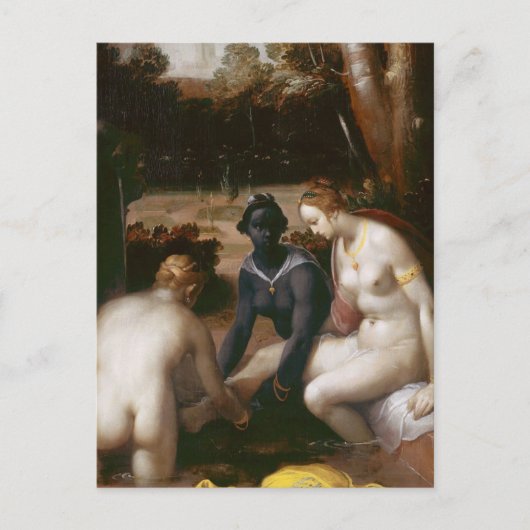 Bathseba bij haar Bath van Cornelis van Haarlem Briefkaart (Voorkant)